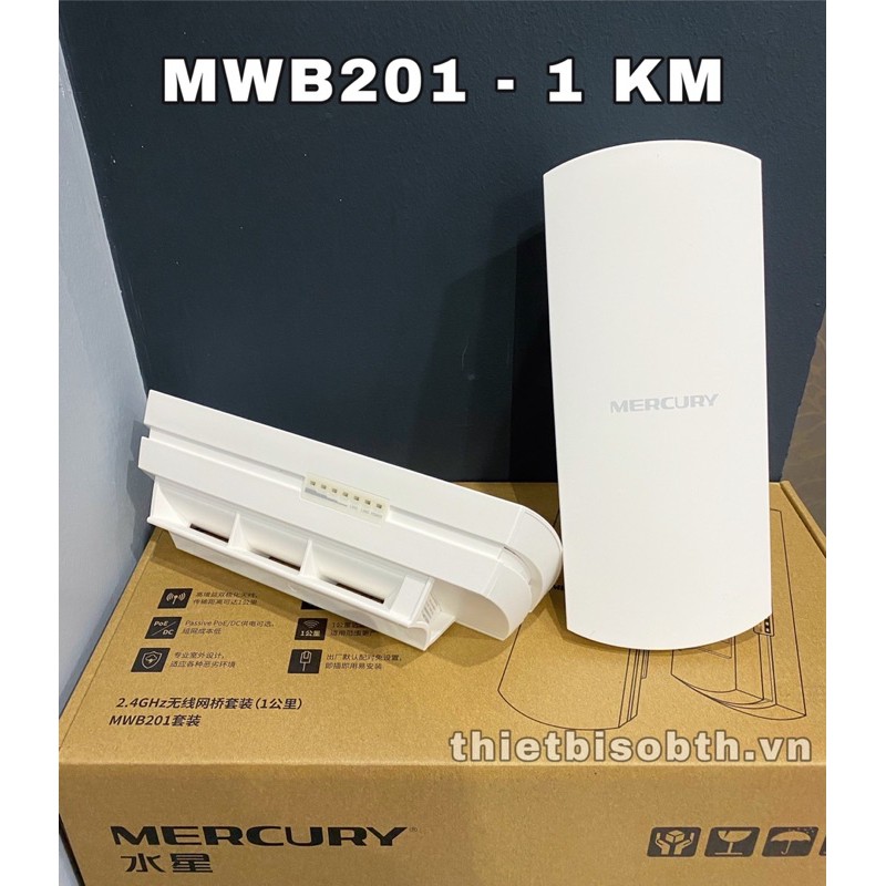 MERCURY MWB201 THU PHÁT WIFI KHÔNG DÂY TẦM XA 1KM DÙNG CHO CAMERA, KÉO MẠNG