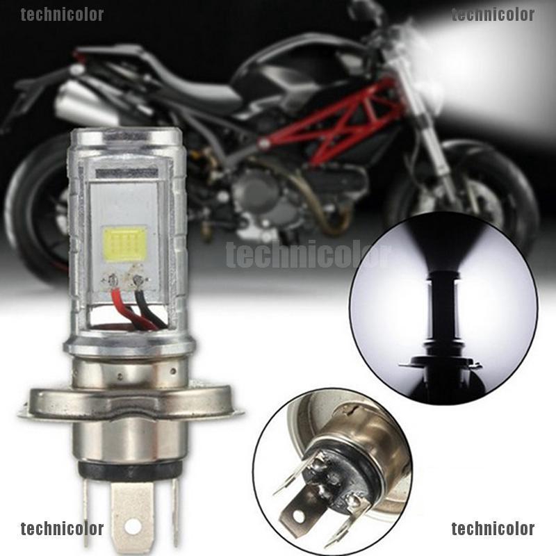 1 Đèn Pha H4 COB LED Ánh Sáng Trắng Cho Xe Máy