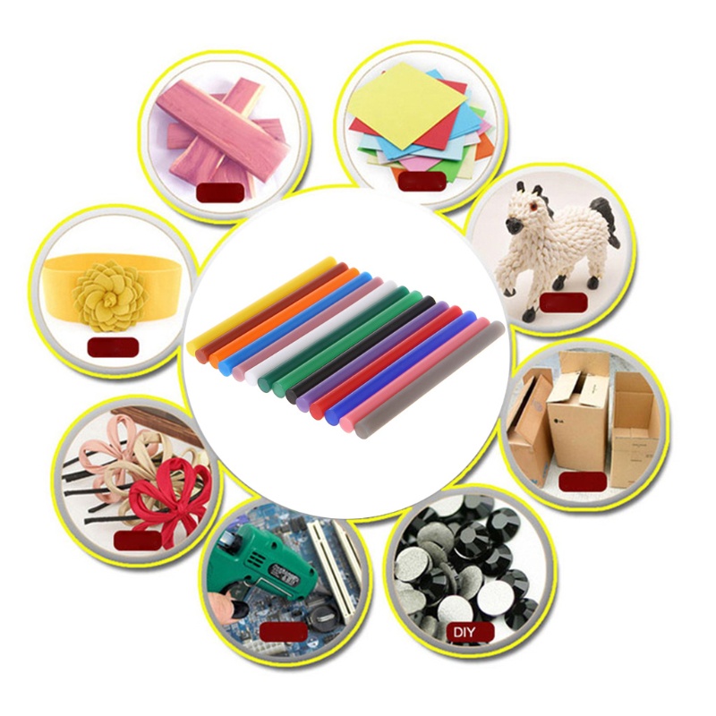 Set 14 Que Keo Nến Nhiều Màu Sắc 7mm Dùng Để Sửa Chữa Đồ Chơi Thủ Công