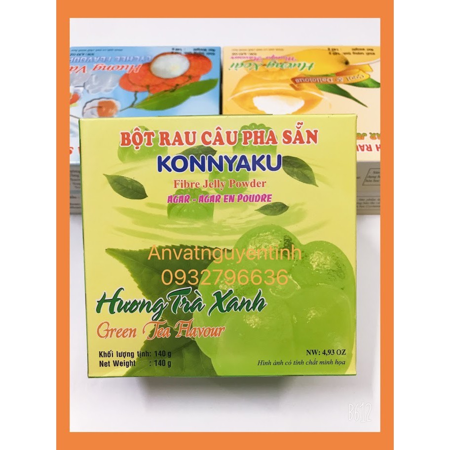 Bột Thạch Rau Câu Pha Sẵn KONNYAKU 140g/ hộp đủ vị