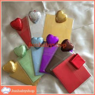 [ Giá sỉ bằng lẻ] Tập 100 tờ giấy gói kẹo socola 10x10cm hàng có sẵn