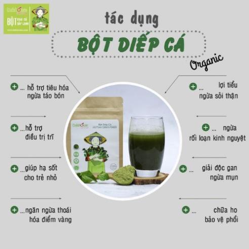 Bột Diếp Cá 100% Organic (60gr)🧡dalahouse🧡1 hộp 20 gói