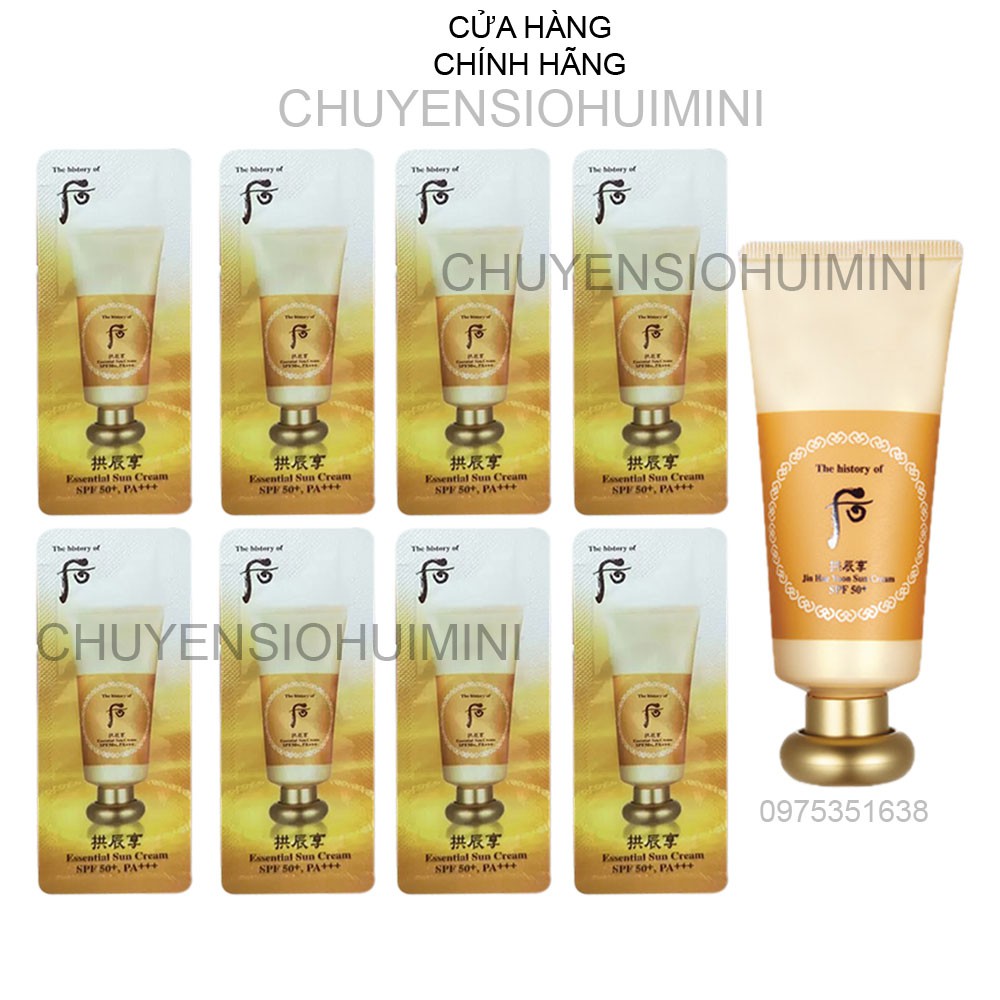 Gói sample kem chống nắng dưỡng trắng đông y Whoo Jin Hea Yoon Sun Cream SPF50+/PA+++