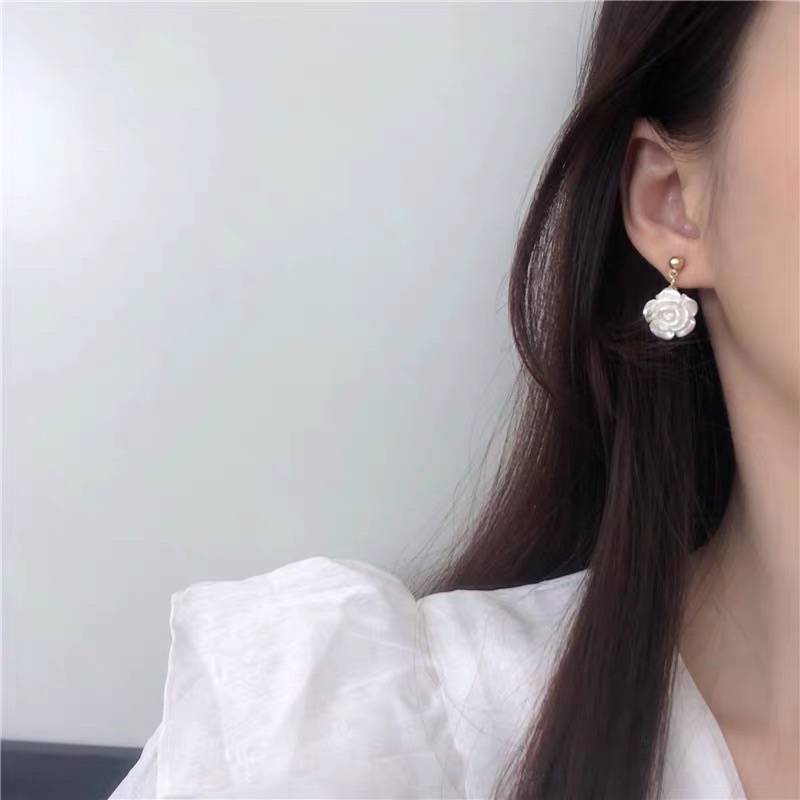 Hoa tai bông hoa màu trắng - Maben