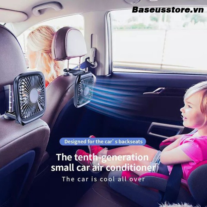 Quạt xếp đa năng gắn lưng ghế trên ô tô nhãn hiệu Baseus CXZD-01 - Hàng chính hãng