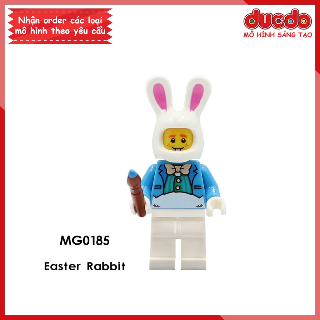 Minifigures nhân vật Thỏ phục sinh tuyệt đẹp - Đồ chơi Lắp ghép Xếp hình Mô hình Mini Iron Man MG MG0185