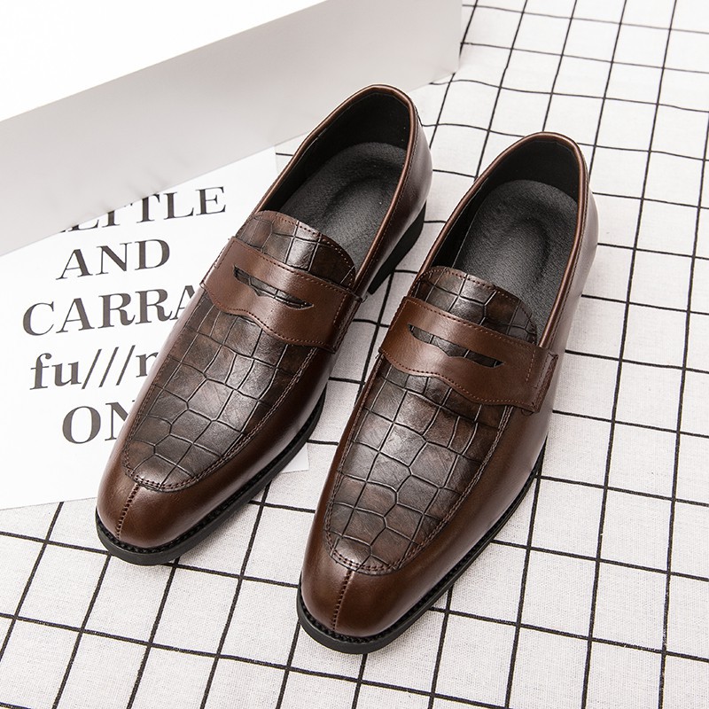 【Ready Stock】 New Big Size Wedding Men Formal Shoes Office Tuxedo Smart Loafer Shoes