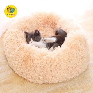 Ổ Cho Mèo - nệm Cho Chó - Đệm tròn bằng vải lông cho thú cưng chó mèo thú cưng Pet1989
