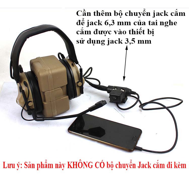 Tai Nghe Khử Ồn Cho Mũ Bảo Hiểm Quân Đội