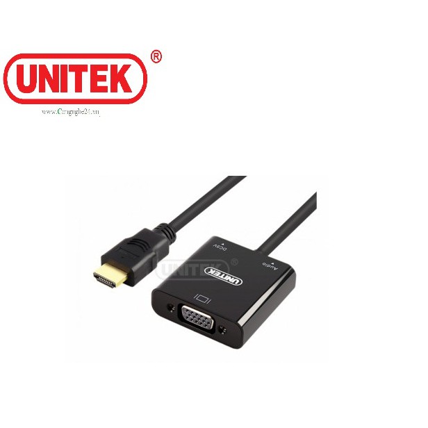 10 Cáp HDMI to VGA+Audio Unitek Y-6333 chính hãng