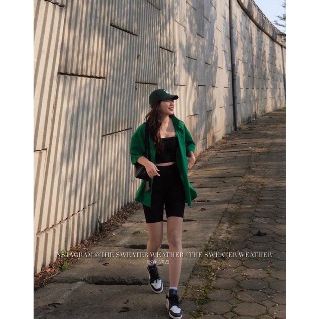 Set 3 món sơ mi xanh hot trend quần áo sơ mi xanh