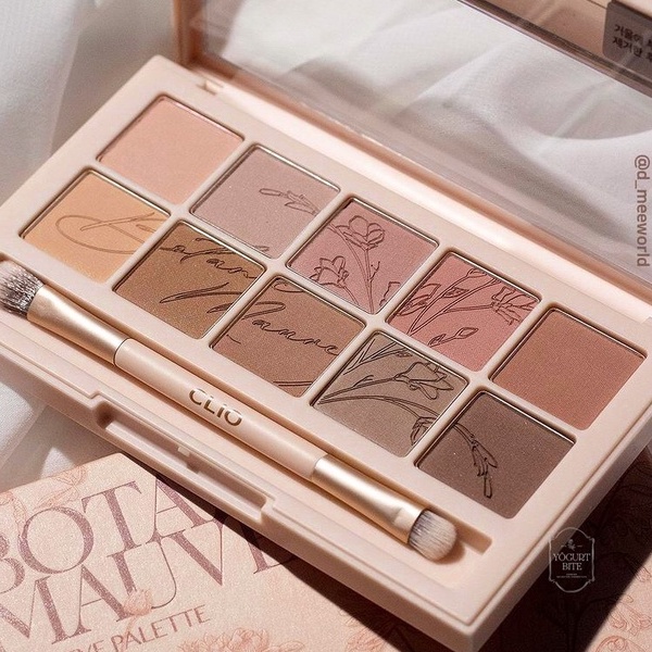 [ĐỦ BILL | Clio ] Bảng mắt 10 ô Pro Eye Palette màu 08 Into the Lace và 09 Botanic Mauve