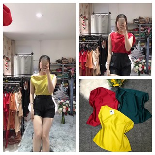Hình thật 100% áo lụa cổ thuyền đủ size