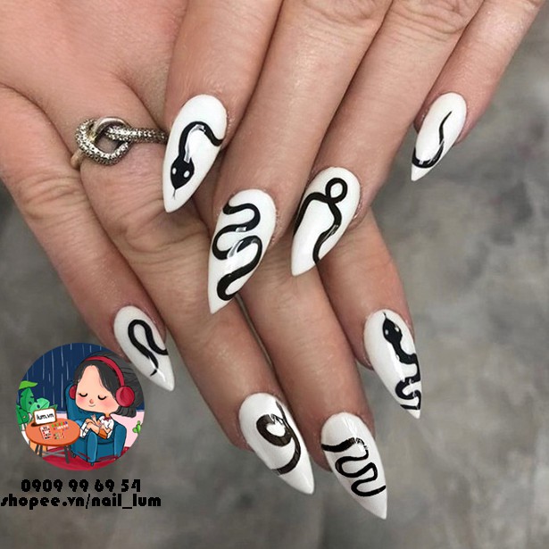 Móng Giả - Nail Dài - Hoa Văn [Sẵn Keo - Đóng Hộp 24 Mẫu Đủ Size]