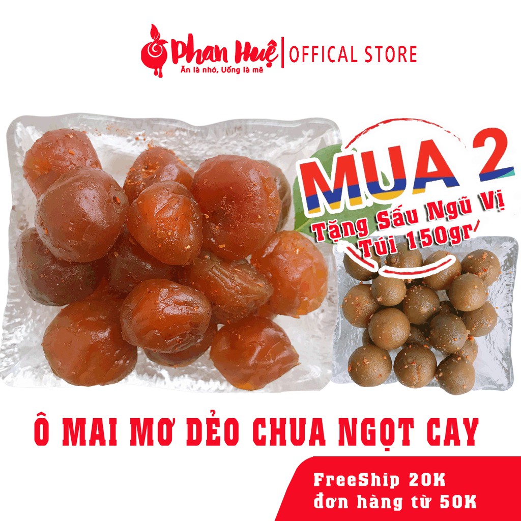 [Mã 267FMCGSALE giảm 8% đơn 500K] Ô mai xí muội mơ dẻo cay Phan Huệ đặc biệt, mơ miền Bắc chọn lọc, đặc sản Hà Nội