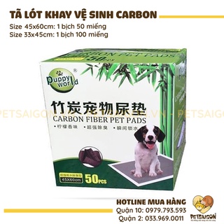 TÃ CARBON LÓT KHAY VỆ SINH CHO CHÓ MÈO