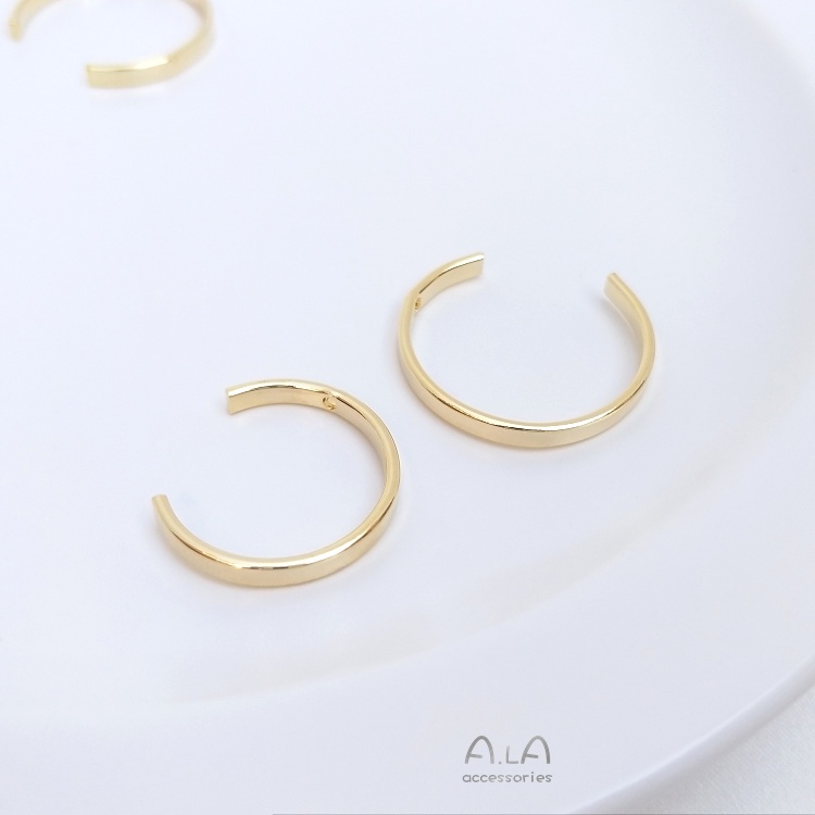 Bộ Vòng Tay/Nhẫn/Dây Chuyền Hình Chữ C 14K Bằng Đồng Màu Vàng Sáng diy