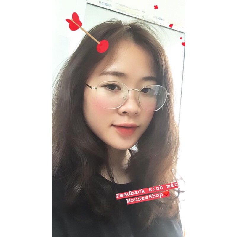 Kính mắt oval_gọng kính kim loại size 4,5cm | BigBuy360 - bigbuy360.vn