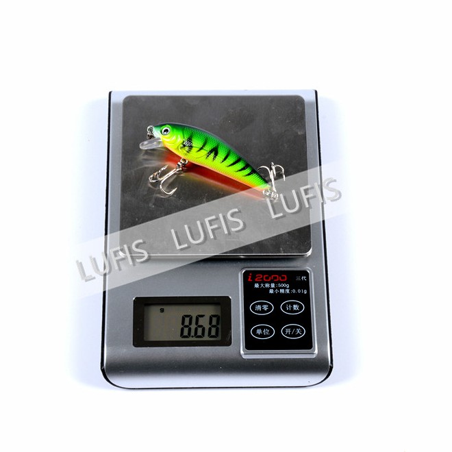 Mồi Câu Cá Giả Bằng Nhựa 10 Màu 7.2cm / 8.7g