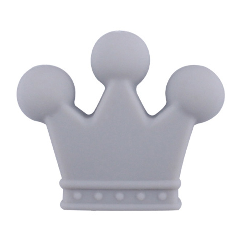 Set 10 Đồ Chơi Xỏ Hạt Silicon Hình Vương Miện Hoạt Hình Dành Cho Bé Gặm Nướu