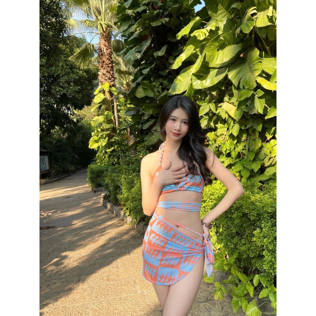 bikini đi biển 3 mảnh đồ bơi cho phụ nữ