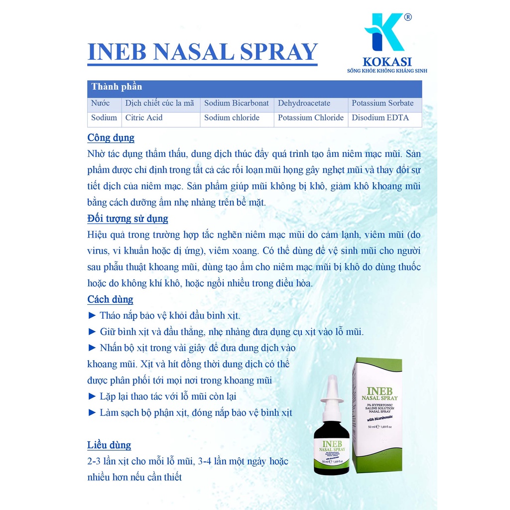 XỊT MŨI INEB NASAL SPRAY