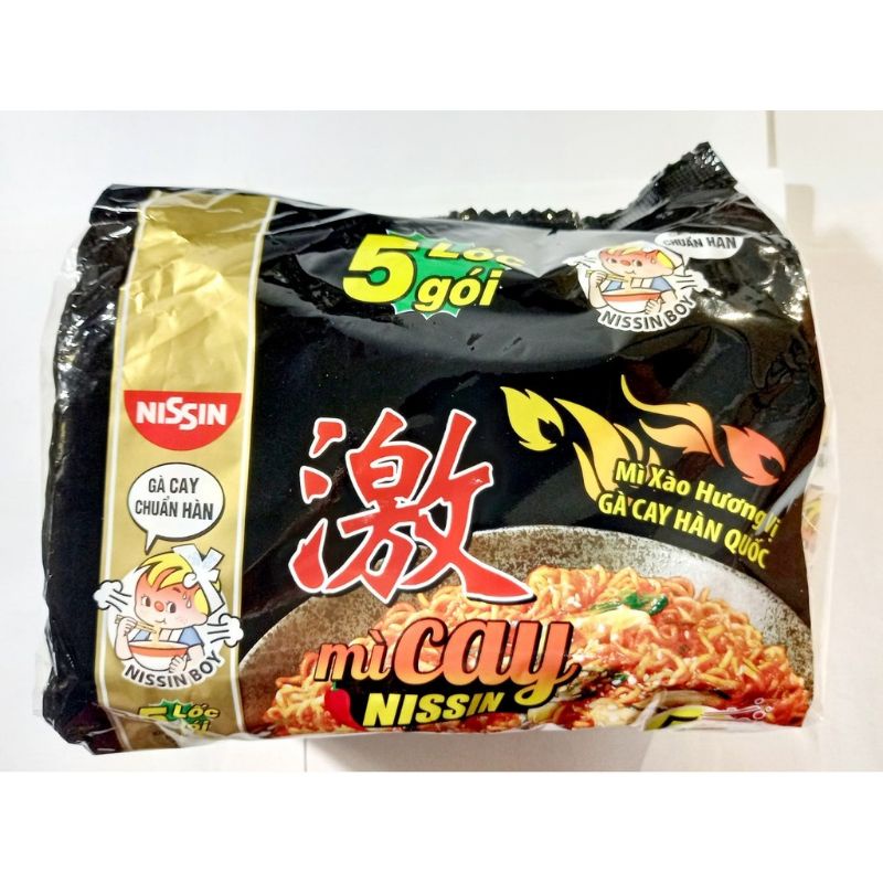 mì gà phô mai trứng muối cay nissin, 71 gr gói, xào khô 3 vị