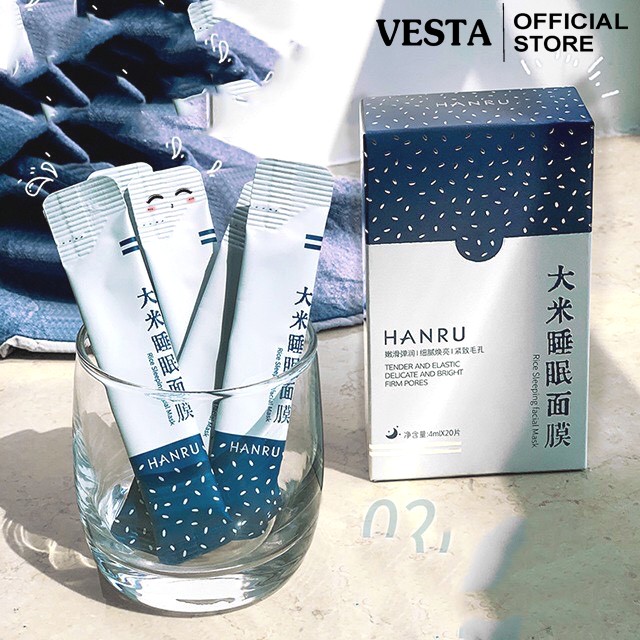 Mặt nạ ngủ - 1 gói lẻ mặt nạ dưỡng da Hanru - mask thạch gạo trắng da và dưỡng ẩm | BigBuy360 - bigbuy360.vn