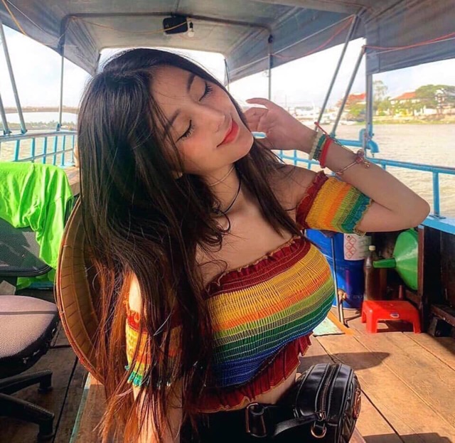 Áo trễ vai dáng croptop phối nhiều màu chun thân sexy RUBI A006 | BigBuy360 - bigbuy360.vn