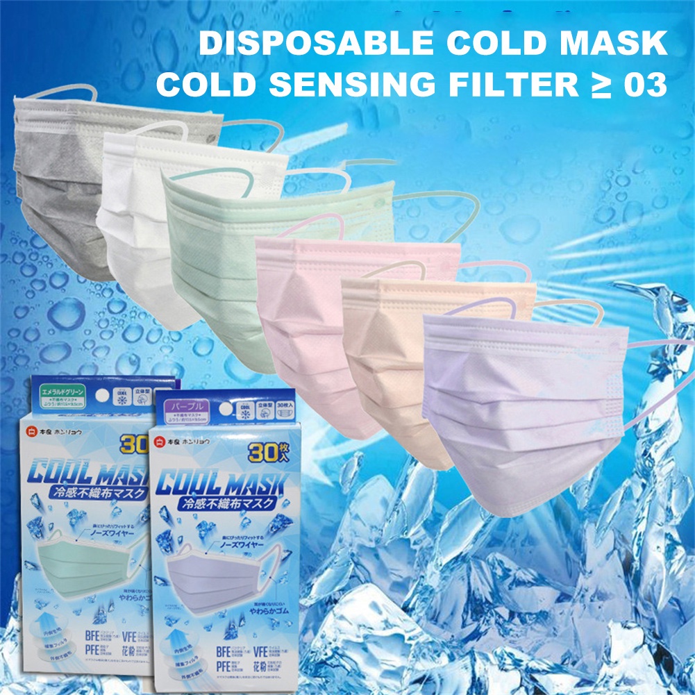 Set 30 Khẩu Trang 3 Lớp Bảo Vệ Chống Lạnh Dùng Một Lần Dành Cho Người Lớn Trẻ Em