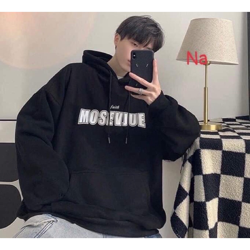 Áo hoodie nỉ cotton MOSEVJUE NA12