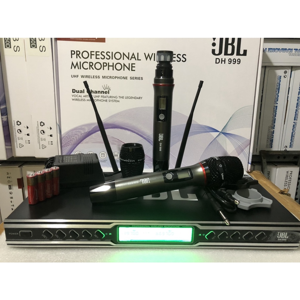 MICRO KARAOKE KHÔNG DÂY CAO CẤP JBL - DH999 - HÀNG CHÍNH HÃNG - CẢM BIẾN GIA TỐC - TỰ NGẮT - HÁT LÀ HAY