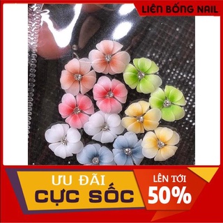 Hoa thược dược - Hoa bột nail gắn móng
