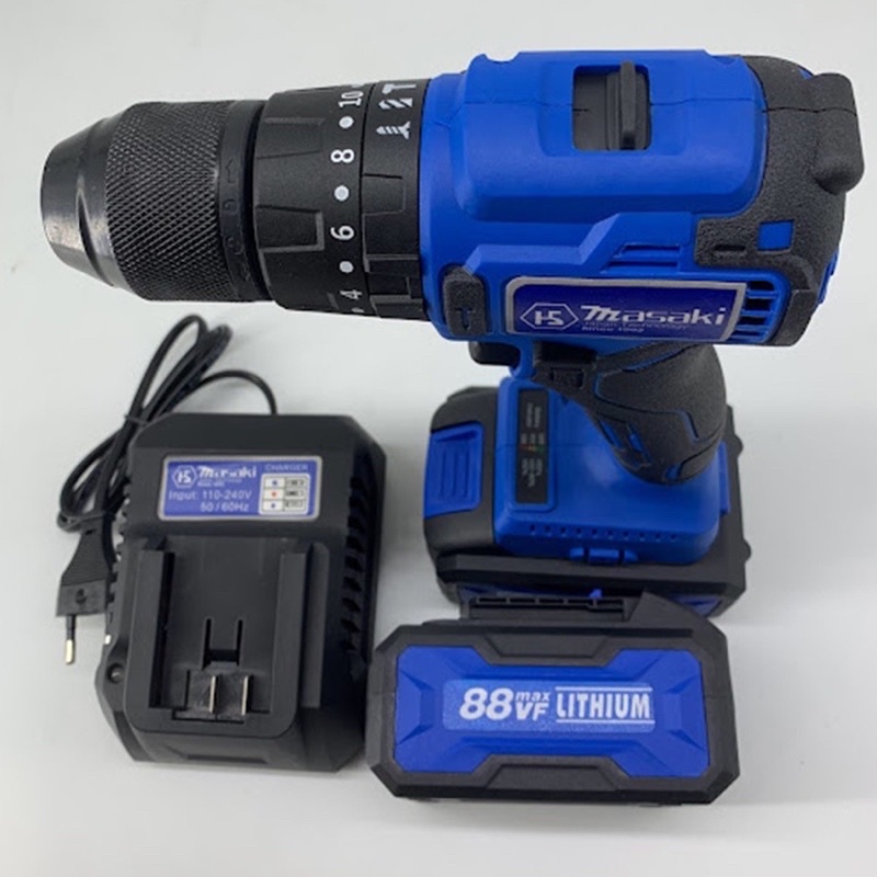 Máy Khoan Pin MASAKI 88V  - MSK 1301- Auto Lock Động Cơ KHÔNG CHỔI THAN, CÓ BÚA, siêu bền