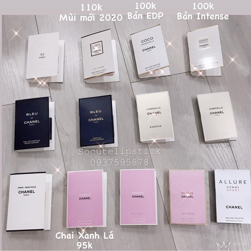 Vial nước hoa Chà neo Coco EDP - Intense - Eau Priivee 1.5ml
