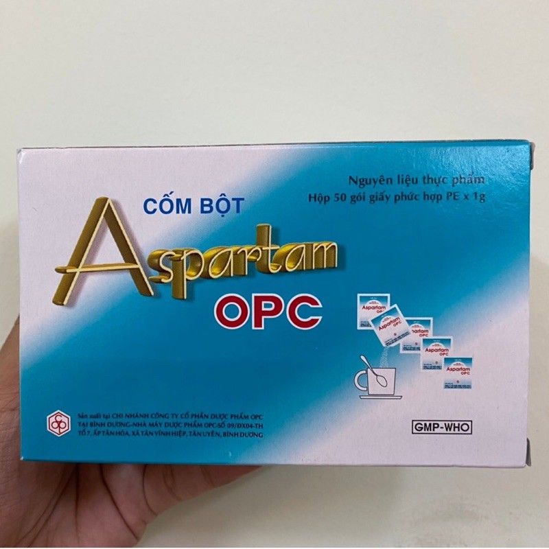 Đường ăn kiêng ASPARTAM OPC - Hộp 50 gói