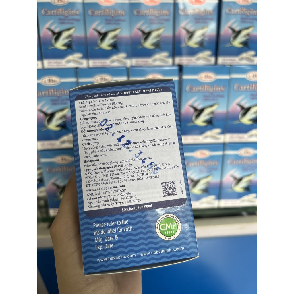 UBB® Cartiligins:Viên uống Sụn Cá Mập  ! !