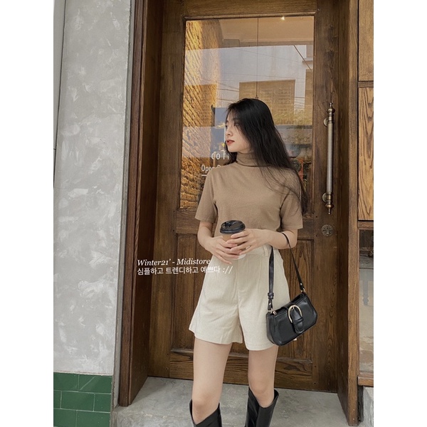 Quần Sooc nhung gân cúc chun sau (3322) (Ảnh/Video tự chụp)