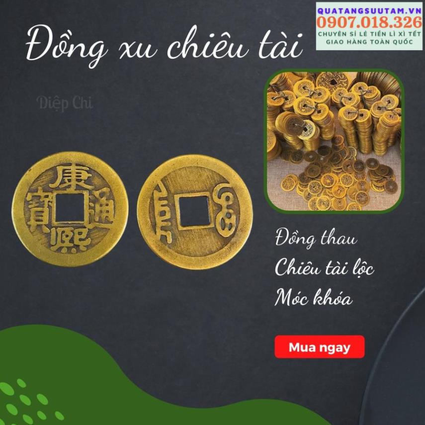 [SHOPEE TRỢ GIÁ] ✅Đồng xu cổ âm dương chiêu tài lộc hút may mắn