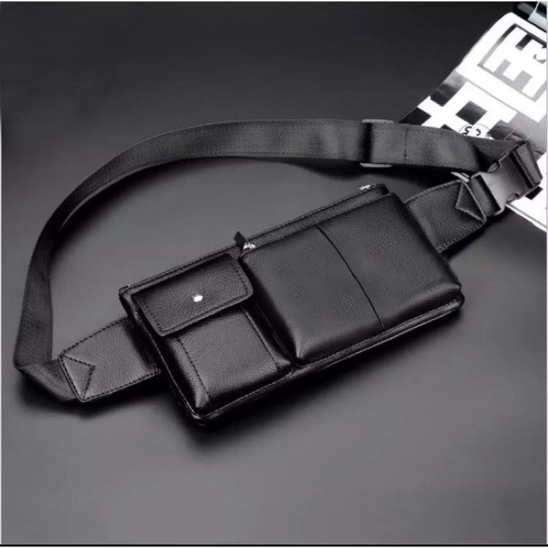 Túi Đeo Chéo Unisex Chống Nước Nhiều Ngăn Chất Liệu Da Mềm - Túi Bao Tử Da PU Cao Cấp Chống Nước Nhỏ Gọn