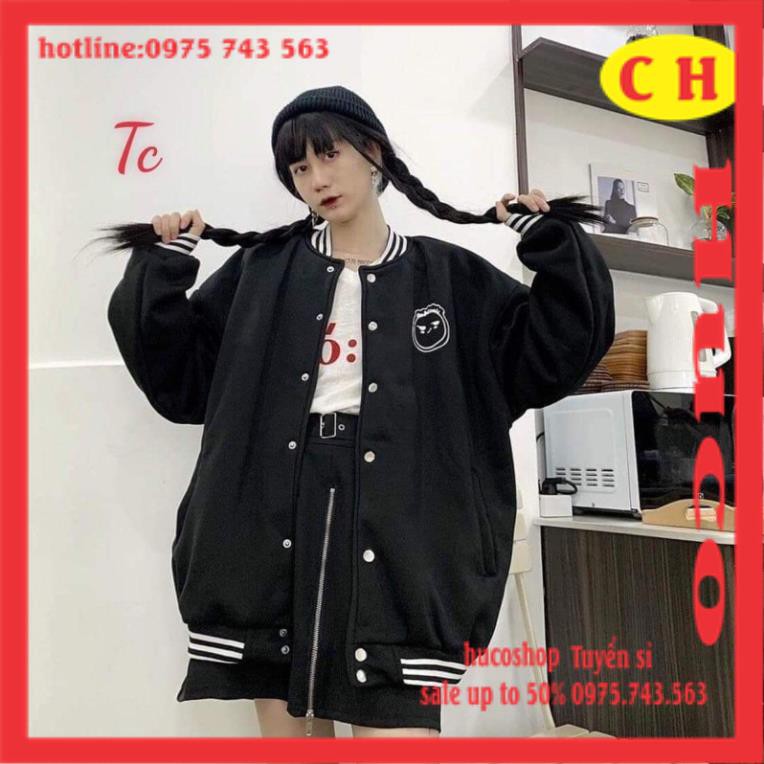 ÁO Khoác bomber logo mặt cười  thời trang thu đông Nam Nữ chất nỉ form thụng tay bồng  unisex freesize mặc đôi nhóm | BigBuy360 - bigbuy360.vn