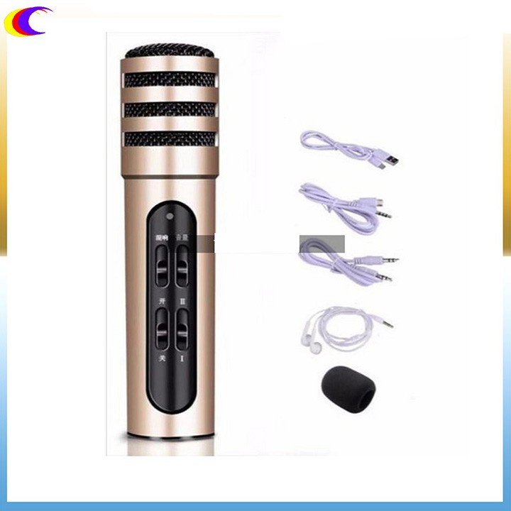 MICRO LIVESTREAM C7 MIC THU ÂM KARAOKE LIVE STREAM 3 IN 1 (TẶNG TAI NGHE)