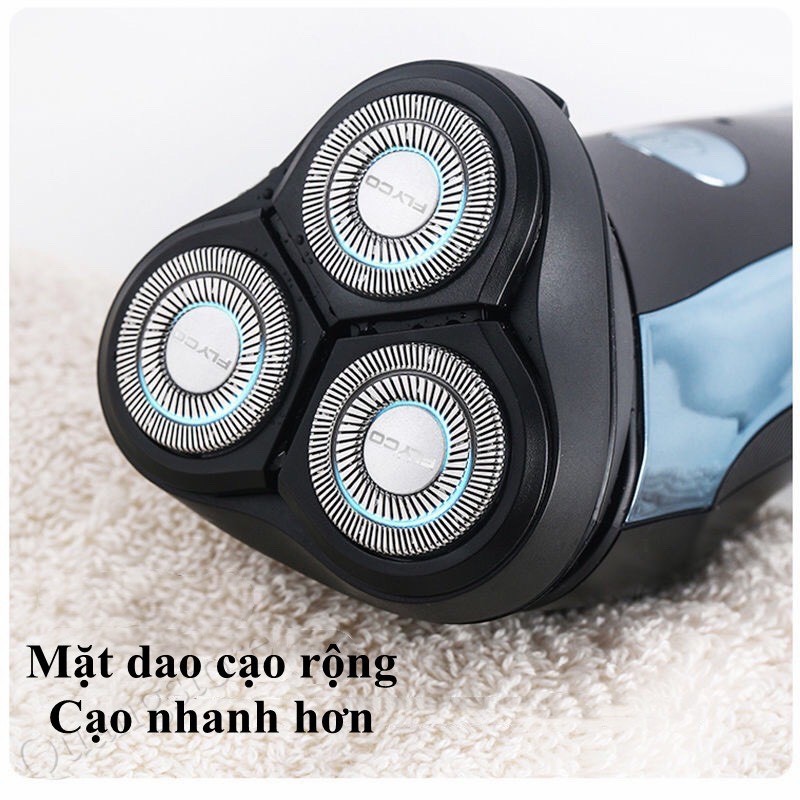 Máy Cạo Râu [MAYCAORAUVD] Máy Cạo Râu FLYCO FS318 Chống Nước & Chống kẹt Râu Thông Minh - Đầu Cạo 3 Lưỡi Dao