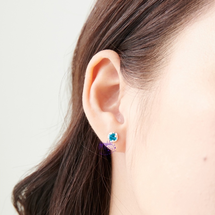 Bông Tai Đơn Giản Đá Topaz Thiên Nhiên Tình Yêu Và Hy Vọng SP001323 Gypsy.lala