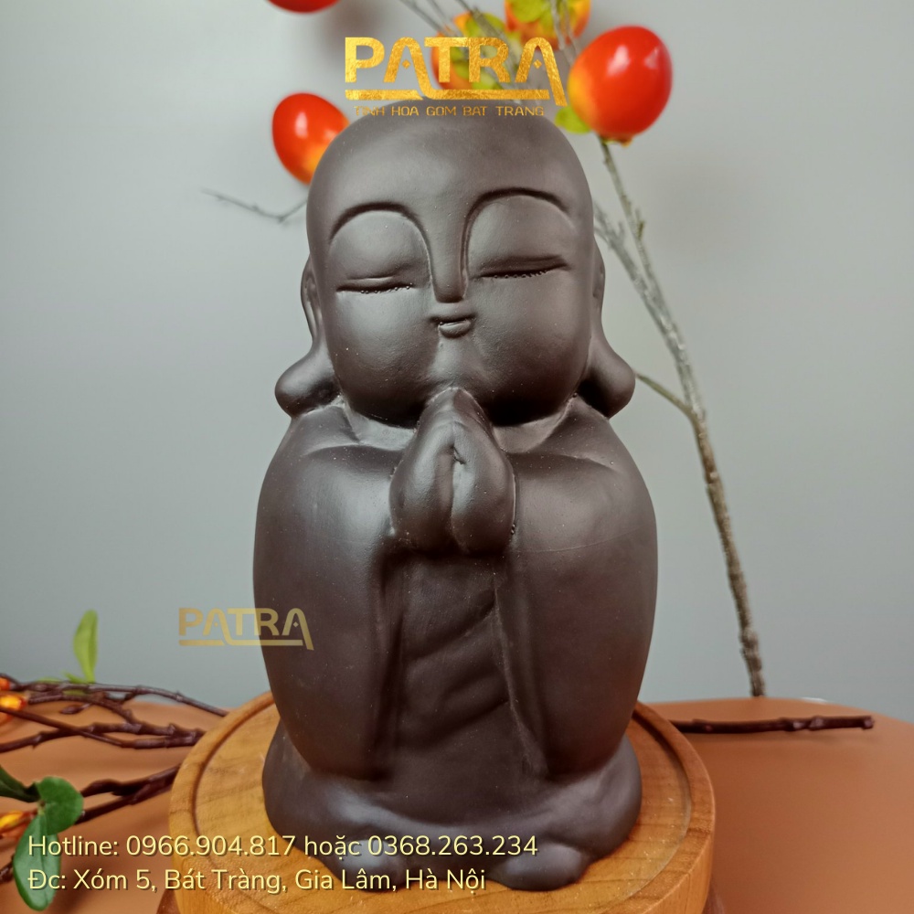 Tượng Phật an nhiên, tượng chú tiểu bằng gốm Bát Tràng đẹp
