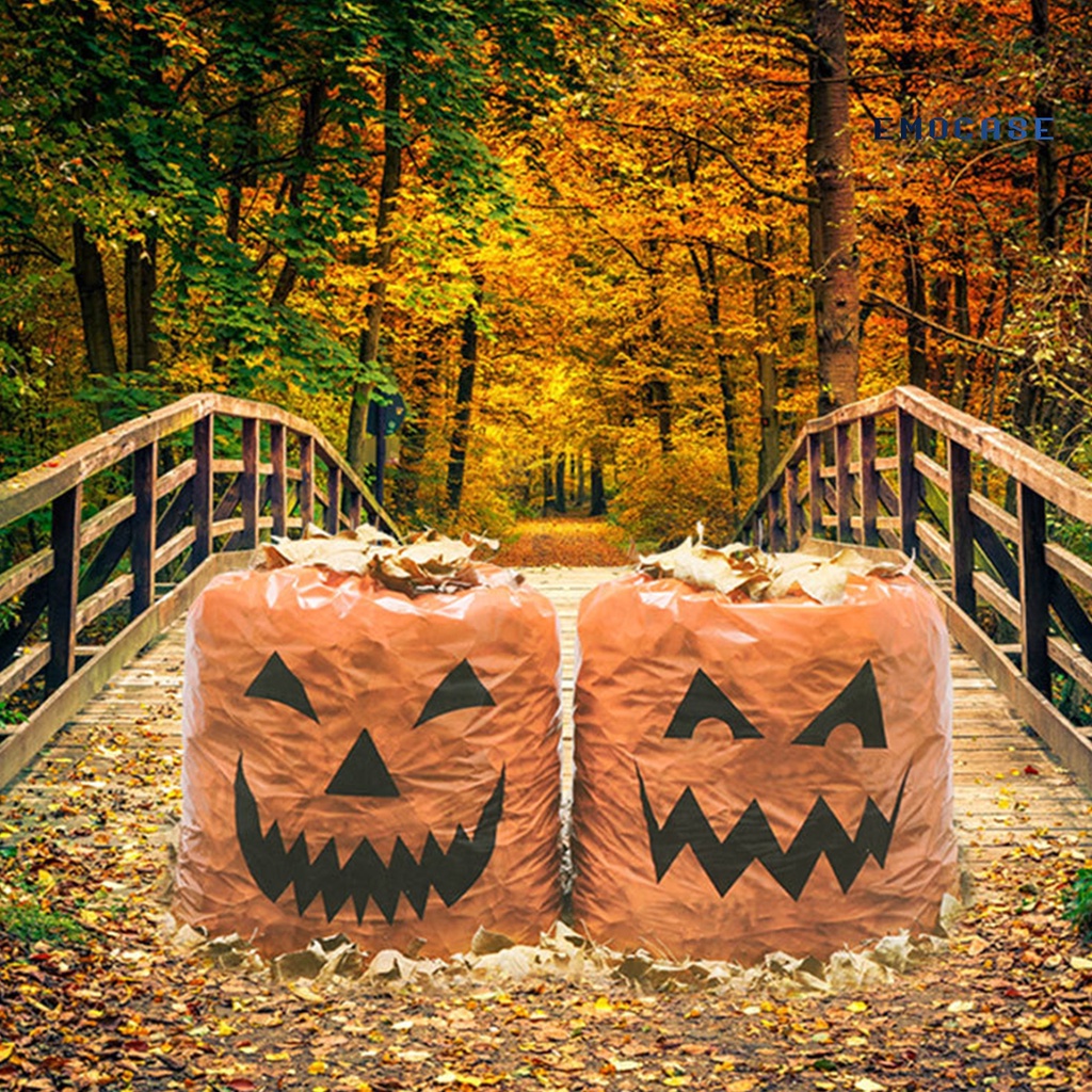 2 Túi Đựng Rác Cỡ Lớn Bằng Nhựa In Họa Tiết Halloween
