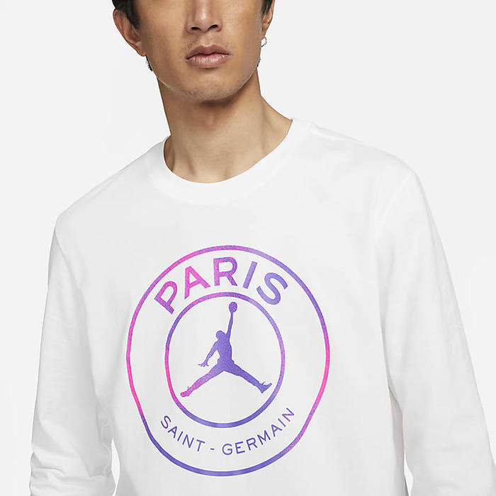 Nike Jordan Paris Saint-Germain của Nam Giới Dài Tay Áo T-Shirt CZ0794-100 + + + 100% Đảm Bảo Xác Thực + + +