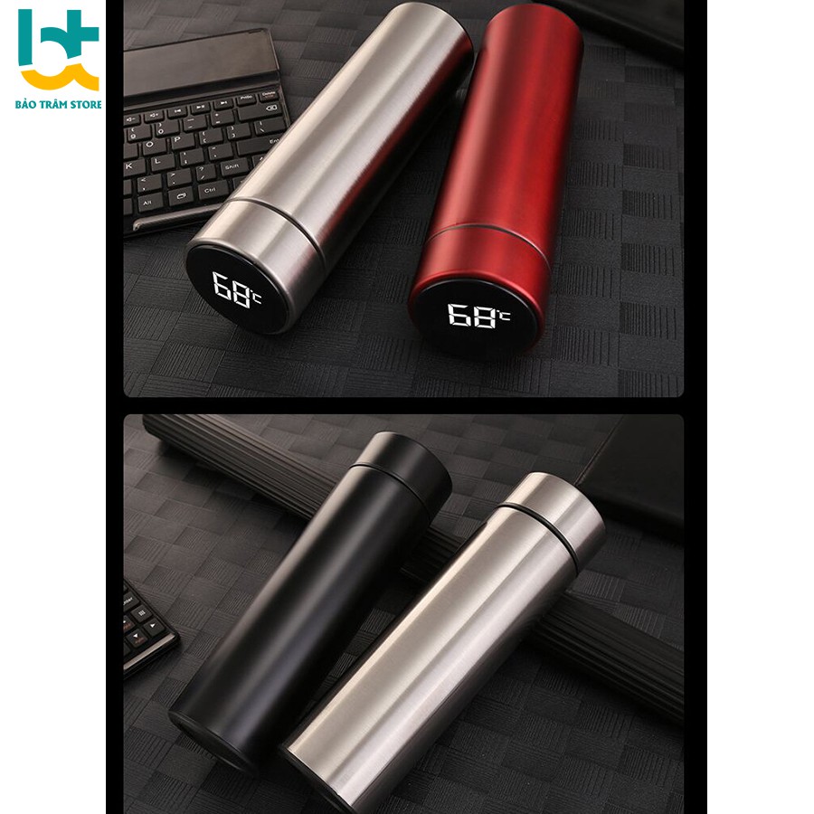 Bình giữ nhiệt hiển thị nhiệt độ cảm ứng 500ml ,nắp ngăn pha trà chất liệu inox 304 phủ sơn chống xước bảo hành 6 tháng | BigBuy360 - bigbuy360.vn