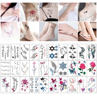 Set 30 Tấm Hình Xăm Dán Chống Thấm Nước Lâu Trôi Hình Hoa Hồng Và Mặt Cười Dành Cho Cặp Đôi