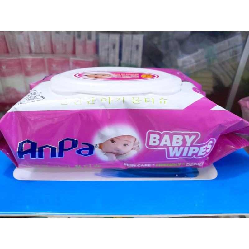 Khăn giấy ướt Anpa BABY WIPES Không mùi 125gr cho bé